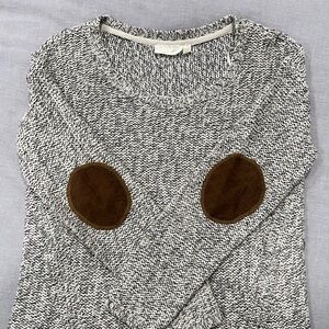 RD Style sweater with elbow patches, size M